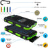 Solar Charger Power Bank 20000mAh, Portable Solar Pone Charger with Compass,Carabiner, Whistle,Flashlights,Solar Panel Charger,Camping Gear Access...