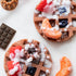 Aswewamt 2 Pcs Rectangle Round Waffle Silicone Mold 18-Cavity 20-Cavity Mini Waffle Cookie Chocolate Candy Fondant Baking Mold for Mini Muffin Des...