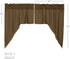 Tea Cabin Rustic 36"x36"x16" Green Plaid Swag Pair Rod Pocket Cotton Kitchen Window Curtains...