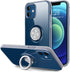 Hython Case for iPhone 12 Case & iPhone 12 Pro Case with Ring Stand, Clear Body with 360° Rotatable Ring Holder Magnetic Kickstand, Soft TPU Shock...