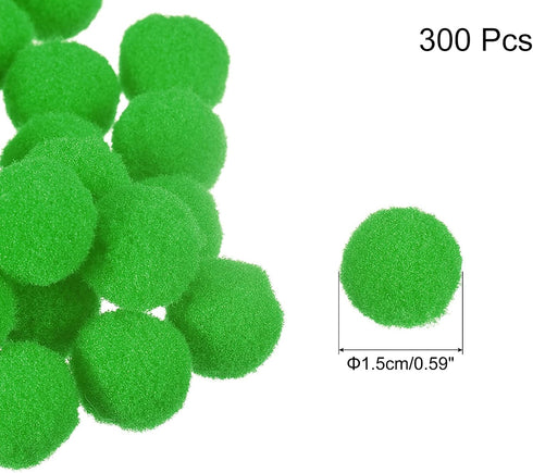MECCANIXITY Pom Felt Balls Felting Fabric 1.5cm 15mm Green for Home Crafts Project DIY Pack of 300...