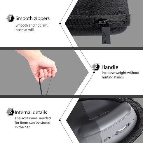co2CREA Hard Case Replacement for Logitech Lift Vertical Ergonomic Mouse (Black Case)...