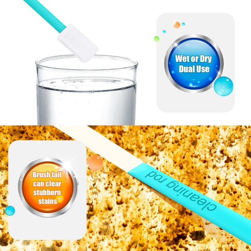 30Pcs Disposable Crevice Cleaning Brushes for Small Spaces, Detail Gaps Scrub Cleaner Brush Set for Toilet Bowl Corner, Household Cleaning Tool Su...