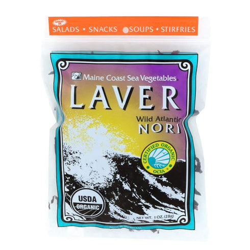 Maine Coast Sea Vegetables Laver Whole Leaf | Organic Dried Seaweed | Wild-Harvested Nori | Perfect for Soups, Salads & Snacks | Rich in Iodine | ...