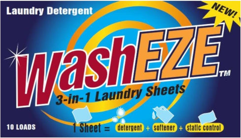 3-in-1 Laundry Detergent Sheets - 20 Loads Fresh Scent Liquidless Soap Sheet-Detergent, fabric softener and more -Travel Approved, College, Campin...