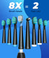 Electric Toothbrush with Travel Case, Sonic Toothbrush for Adults with 8 Brush Heads for 2-Year Use, 40000 VPM Deep Clean Rechargeable Toothbrushe...