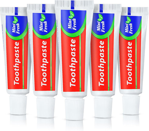30 Tubes Bulk Travel Size Toothpaste,Miniature 0.88oz(25g) Small Toothpaste Travel Size Bulk 1.3x3.93 inches Peppermint Mini Disposable Toothpaste...