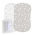 Ely's & Co. Bassinet Sheet Set 2 Pack 100% Jersey Cotton for Baby Girl and Baby Boy - Tan Drawn Star Design...