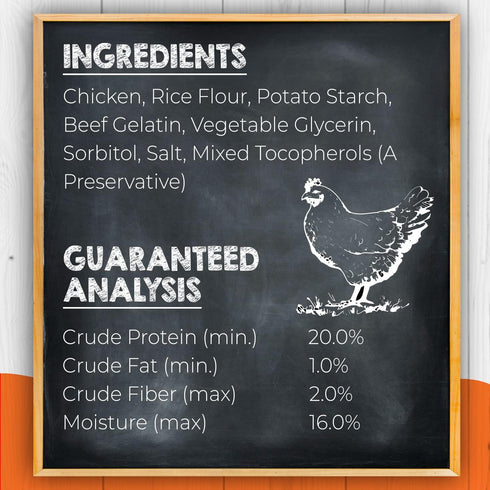 Canine Naturals Chicken Recipe Chew - Rawhide Free Dog Treats - Made from USA Raised Chicken - All-Natural and Easily Digestible - 2 Pack of 9 Inc...