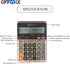 OFFIDIX Desktop Calculator 12 Digit with Large LCD Display, Desk Calculator Solar Battery Dual Power Electronic Calculator, Business Calculator wi...