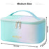 KITENROM Makeup Bag Preppy Cosmetic Bag Small for Women Toiletry Bags Pouch Organizer Rainbow Gradient Green...