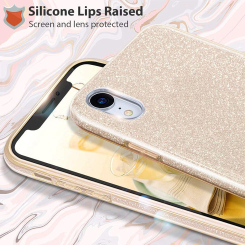 MATEPROX Compatible with iPhone XR case,Bling Sparkle Cute Girls Women Protective Case for Phone XR 6.1"(Gold)...