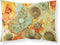 Caroline's Treasures 8969PILLOWCASE Abstract Flowers Teal and Orange Fabric Standard Pillowcase Lightweight Super Soft Easy Care Decorative Artwor...