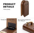 Wood Headphone Stand Wall Mount Holder, Sticky Headset Hook, Under Desk Headphone Hanger,Foldable Desk Headphone Hanger Earphone Clamp for Audio,S...