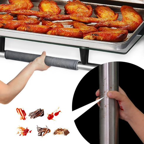OUGAR8 Refrigerator Door Handle Covers,Keep Your Kitchen Appliance Clean from Smudges, Fingertips, Drips&Food Stains,Perfect for Dishwashers(12" L3.75 W,Gray)