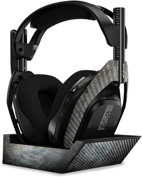 MightySkins Carbon Fiber Skin Compatible with Astro A50 Wireless Headphones + Base Station (Gen 4) - Shadow Concrete | Protective, Durable Texture...