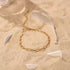 Dainty Paperclip Link Anklet 18K Gold Plated...