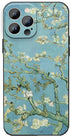 Compatible with iphone 15 Pro Max Phone Case,Art Van Gogh Almond Blossom Aesthetic Blue Flower Floral Thin Case,Slim Soft TPU Waterproof Shockproo...