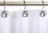 CHICTIE Shower Curtain Hooks Rings,Crystal Decorative Shower Curtain Hooks, Set of 12 Stainless Steel Rust Resistant White Round Diamond Shower Ho...