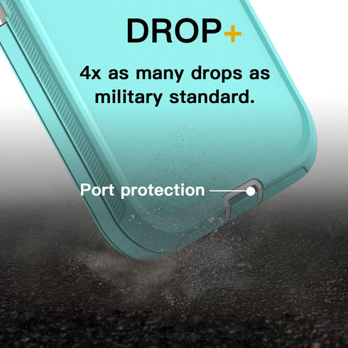 AICase for iPhone 13 Mini Case(5.4") with Glass Screen Protector, Heavy Duty Drop Protection Full Body Rugged Shockproof/Dust Proof Military Prote...