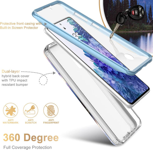 Esdot Compatible with Samsung Galaxy S20 FE Case with Built-in Screen Protector,with Fashionable Designs for Women Girls,Protective Phone Case for...