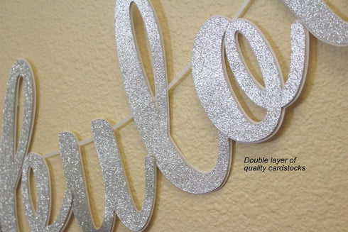 All About Details 40 & Fabulous Cursive Banner, 1set, 40th Birthday Banner (Silver)...