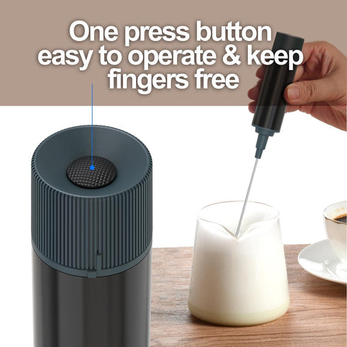 Azuki Milk Frother Handheld Foam Maker Electric Milk Coffee Drink Mixer Mini Foamer Durable Blender for Lattes Bulletproof Coffee Cappuccino Frapp...