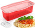 Potahouse® Microwave Pasta Cooker with Strainer Lid, Quick Cooking in 10-15 Min Spaghetti Cooker Microwave Steamer for Dorm Kitchen Offices Colleg...