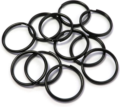 Key Rings Key Chain Metal Split Ring Bulk (Round Edged 1 Inch Diameter) 100pcs, for Home Car Keys Organization, Arts & Crafts, Lanyards, Electropl...
