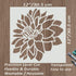 Large 12x12 Inch Dahlia Stencil for Painting on Walls,Wood, Canvas, Paper, Fabric and Furniture - Flower Stencil - Stencils for Crafts Reusable - ...