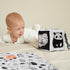 The Ultimate Tummy Time Toys Set of 3 - Soft High Contrast Book, Toy Block, Crinkle Paper and Teether - Stimulating Black & White Sensory Developm...