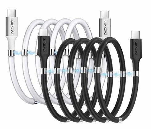 2Pack Upgraded Magnetic USB C to USB C Fast Charging Cable (3ft 60W), Magnetic Charging Cable, USB 2.0 Type C Charging Data Transfer Cable with So...