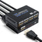 HDMI Splitter 1 in 4 Out 4K 30Hz, BolAAzuL HDMI Duplicator Adapter - 1 to 4 Output Simultaneously- for 4 Displays, Support Full HD 1080P 3D HDCP 1...