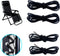 4pcs Black Replacement Cord for Zero Gravity Chair Universal Elastic Chair Repair Cord Ties Kit for Sun Loungers, Garden Chairs, Outdoor Recliners...