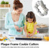 Plaque Frame Cookie Cutter 4Pcs/Set, Stainless Steel Pastry Biscuit Cookie Cutter Set Fondant Pancake Cutters Mold (Style 2)...
