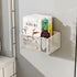 Magnetic Basket Organizer Holder for Fridge Magnetic Storage Bin Box Containers for Refrigerator Whiteboard Classroom (Small, White)...