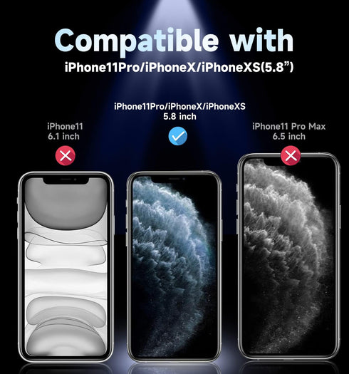 MAGIC JOHN 2 Pack for iPhone 11 Pro/iPhone X/iPhone XS 5.8 inch Tempered Glass Screen Protector, Auto Dust-Elimination Installation, Bubble Free, ...
