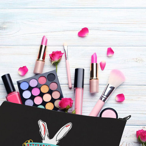BDPWSS Makeup Bag for Travel, Alice Theme, A Very Merry Unbirthday to You, Soft Polyester, Waterproof, Cosmetic Case for Friends, Sister, Female.....