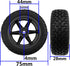 75mm/2.95'' Rubber Tires & Plastic Wheel Rims 12mm Hex w/Foam Compatible with HSP Tamiya HPI Kyosho 1/10 1/12 On-Road RC Touring Car,WLtoys 1/14 1...