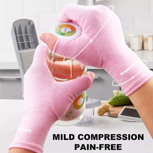 2 Pairs Arthritis Gloves for Women for Pain, Compression Gloves for Carpal Tunnel Relief, Rheumatoid Osteoarthritis, Fingerless Gloves for Women a...