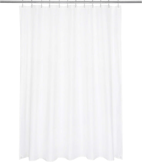 Ultimate Waterproof Fabric Shower Curtain or Liner, Breathable TPU & Machine Washable, Use for Bath Tub/Stall in Home and Hotel, White, 70"x72"...
