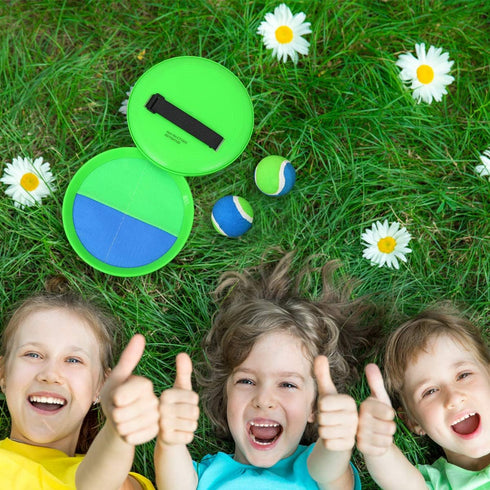 EVERICH TOY Beach Toys for Outdoor Games for Kids Ages 3-10, Yard Lawn Ball Catch Games Paddle Toss-Upgraded Version Game for Family, Boys and Gir...