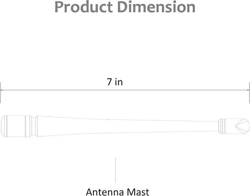 RYDONAIR Short Antenna Compatible with Harley Davidson 1989-2025, Internal Copper Coil for Enhanced Reception, 7 inches Rubber Antenna Replacement...