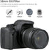 EEEkit 58mm Hard Lens Hood + 58mm Soft Lens Hood + 58mm UV Filter Lens Kit for Canon Rebel T7i T6S T6i T6 T5i T5 T4i T3i T3 T2i T1i XT XTi XSi SL1...