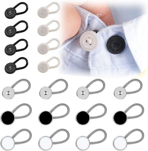 20 PCS Collar Extenders, Flexible Button Extenders, Versatile Waistband Extenders for Women and Men Shirt Pants Dress Trouser Favors...