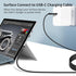 10ft Surface Connect to USB-C Charging Cable Compatible for Microsoft Surface Pro7 Go2 Pro6 5/4/3 Surface Laptop1/2/3 & Surface Book, Black Male, ...