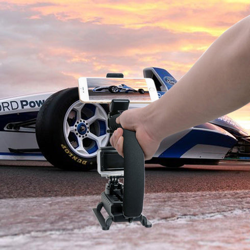 4in1 DSLR/Mirrorless/Action Camera +Camcorder +Smartphone Stabilizer Holder We-media YouTube Vlog Low Position Video Rig Mount Fit for GoPro Sony ...