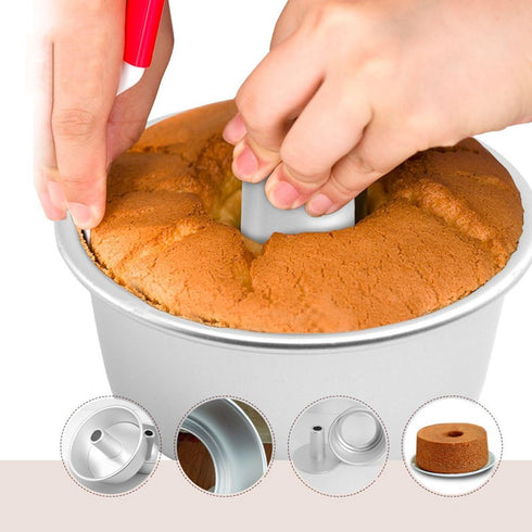 6 Inch Angel Food Cake Pan with Removable Bottom, Aluminum Round Tube Pan Chiffon Cake Mold Baking Tin...