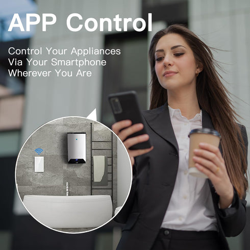 BSEED Smart Water Heater Switch, ZigBee Switch Compatible with Alexa, Google Assistant, Touch Switch with APP Control and Timer Function for Bathr...