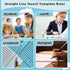 Straight Line Stencil Templates and Envelope Addressing Guide Stencil Set of 6,Line Drawing Stencil Lettering Guide,College Ruled 9/32" and 0.35" ...